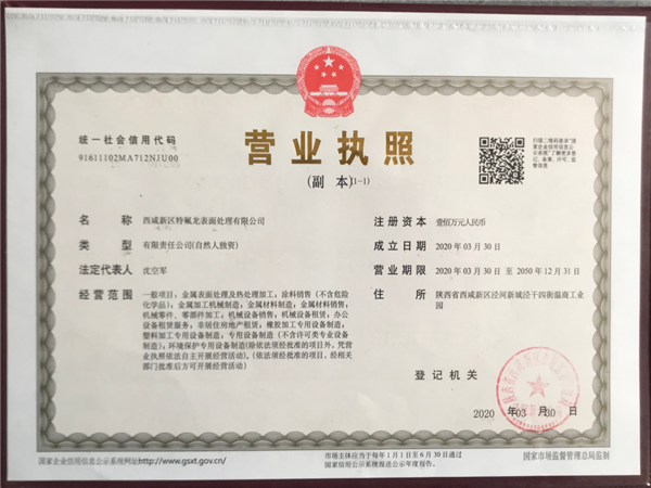 营业执照副本